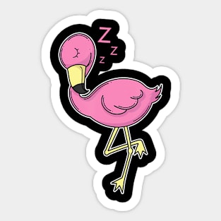 Flamingo sleeping Sticker